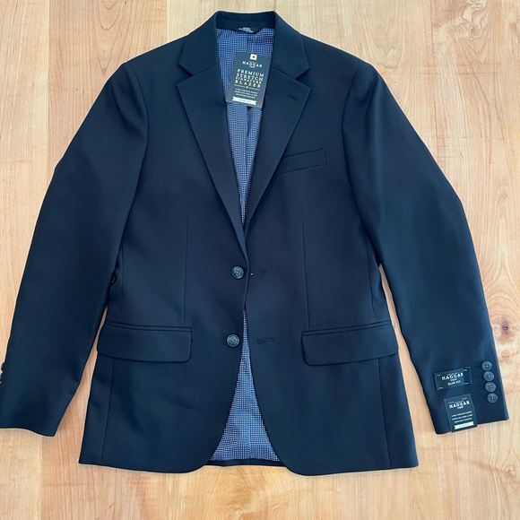 Haggar Other - Haggar men's blazer black 36 regular slim fit lined nwt!